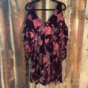 Floral Cold Shoulder Dress